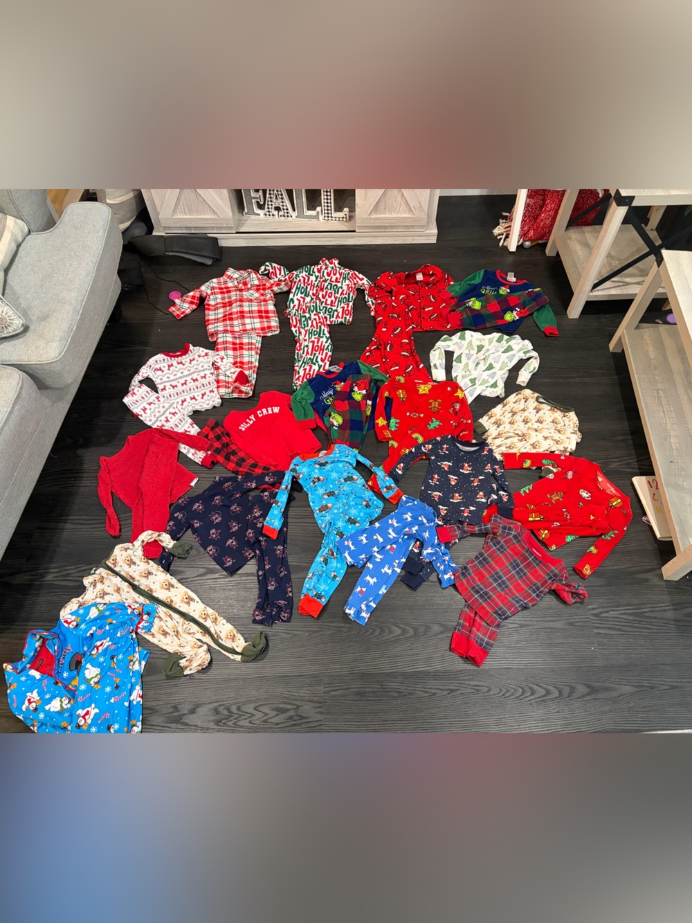Bundle!! Of Assorted Kids two piece Pajamas in Christmas